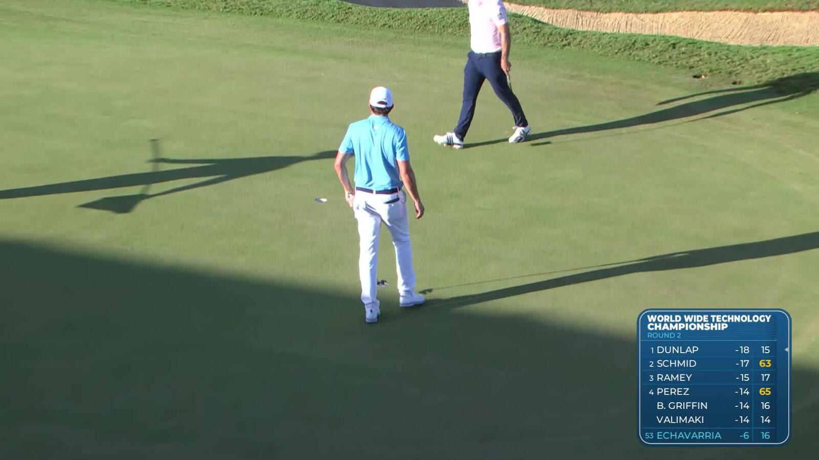 Nico Echavarria makes birdie putt on No. 17 at World Wide Technology