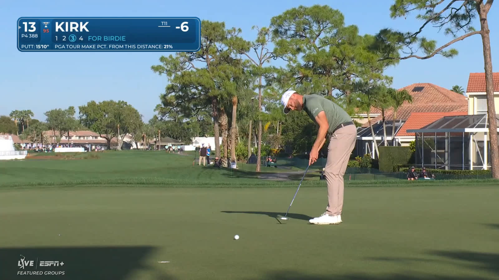 Chris Kirk sinks 16-foot birdie putt at Cognizant Classic