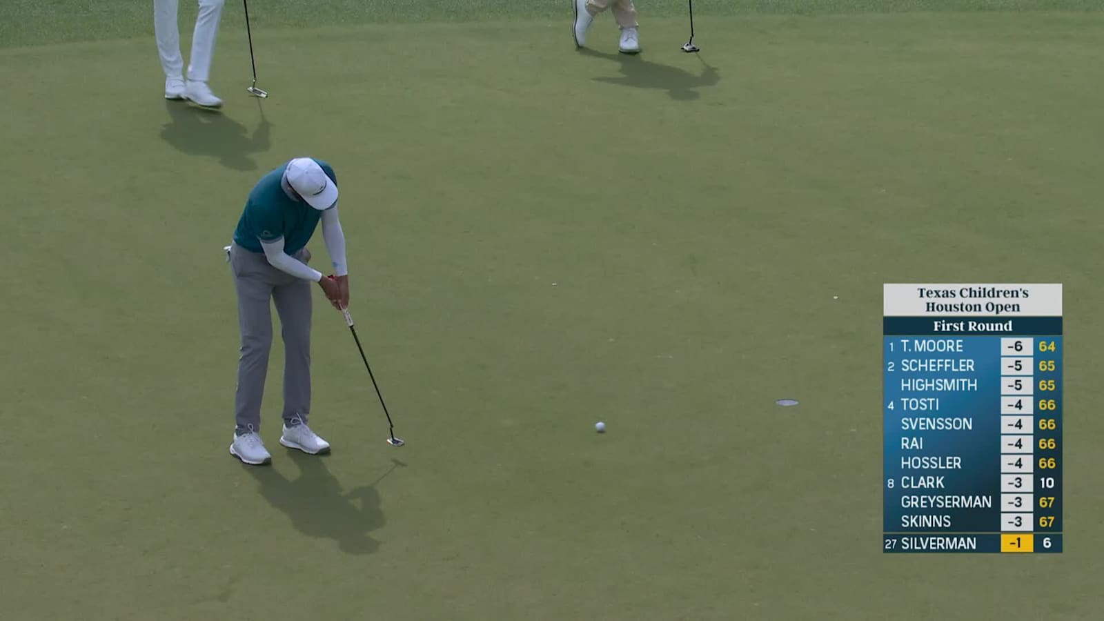 Ben Silverman converts birdie putt at Houston Open