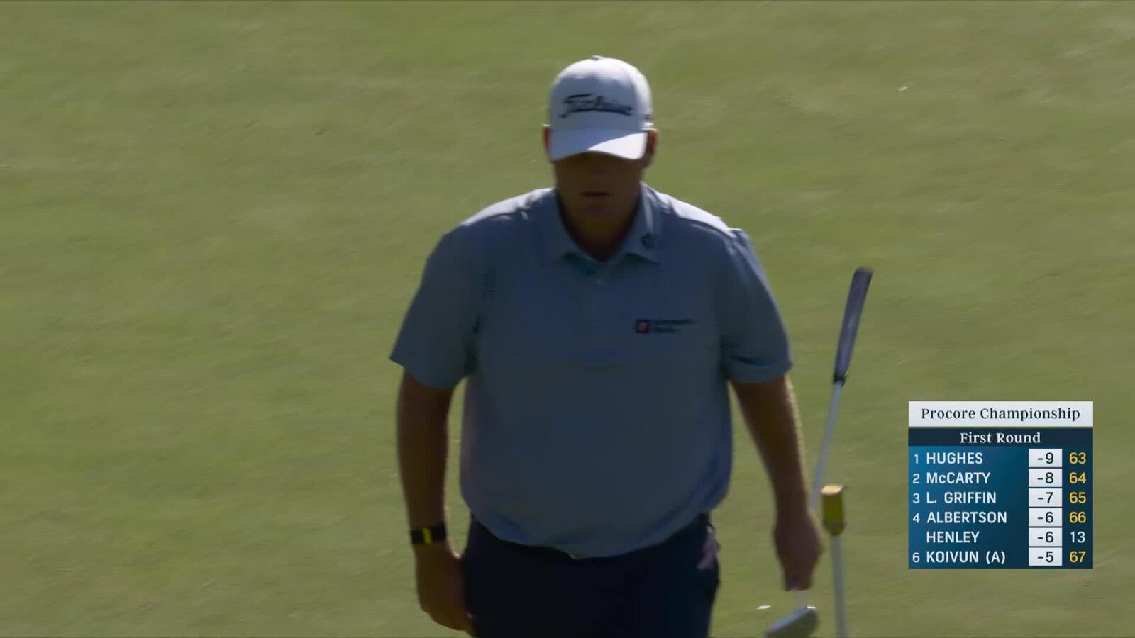 Braden Thornberry sinks 14-foot birdie putt on No. 16 at Procore