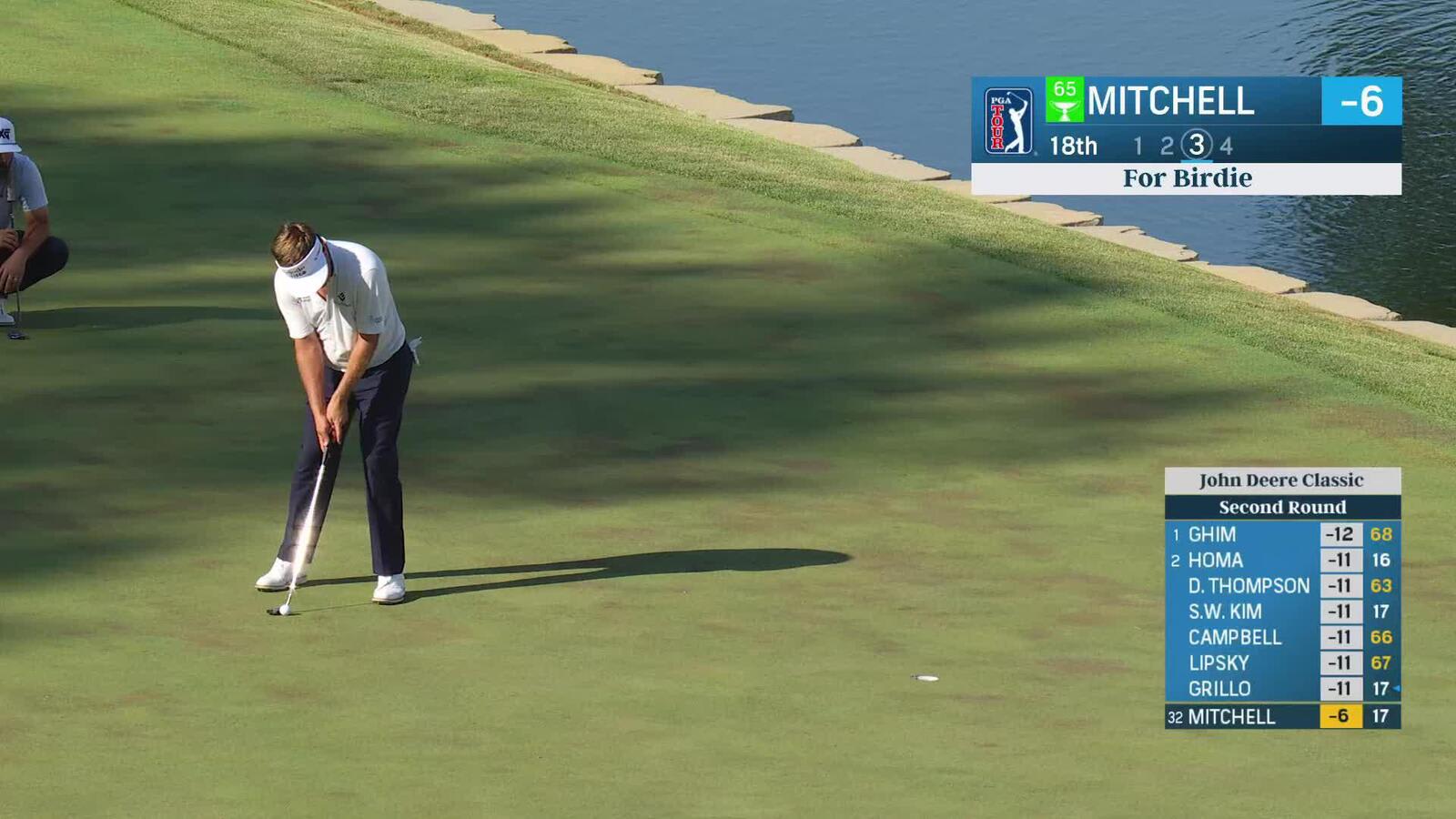Keith Mitchell makes birdie on No. 18 at John Deere