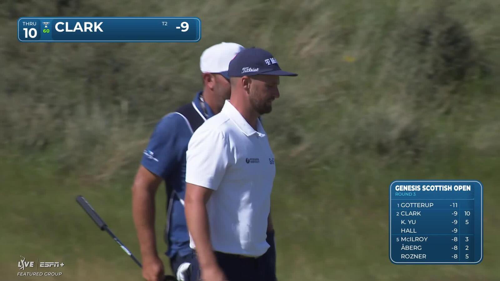Wyndham Clark makes birdie on No. 10 at Genesis Scottish Open