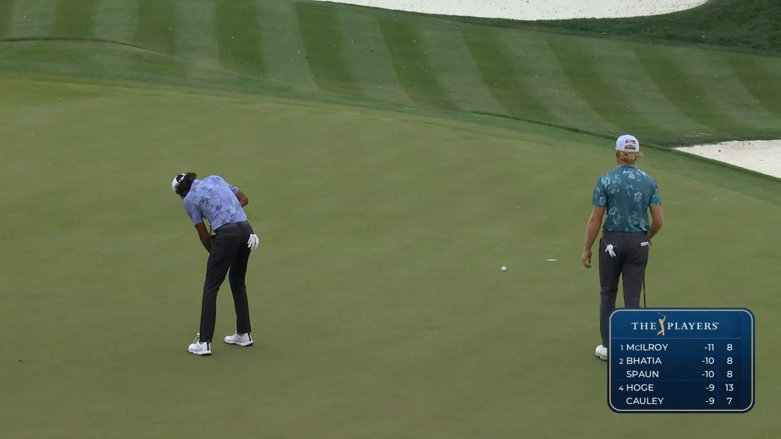 Akshay Bhatia sends in birdie putt at THE PLAYERS