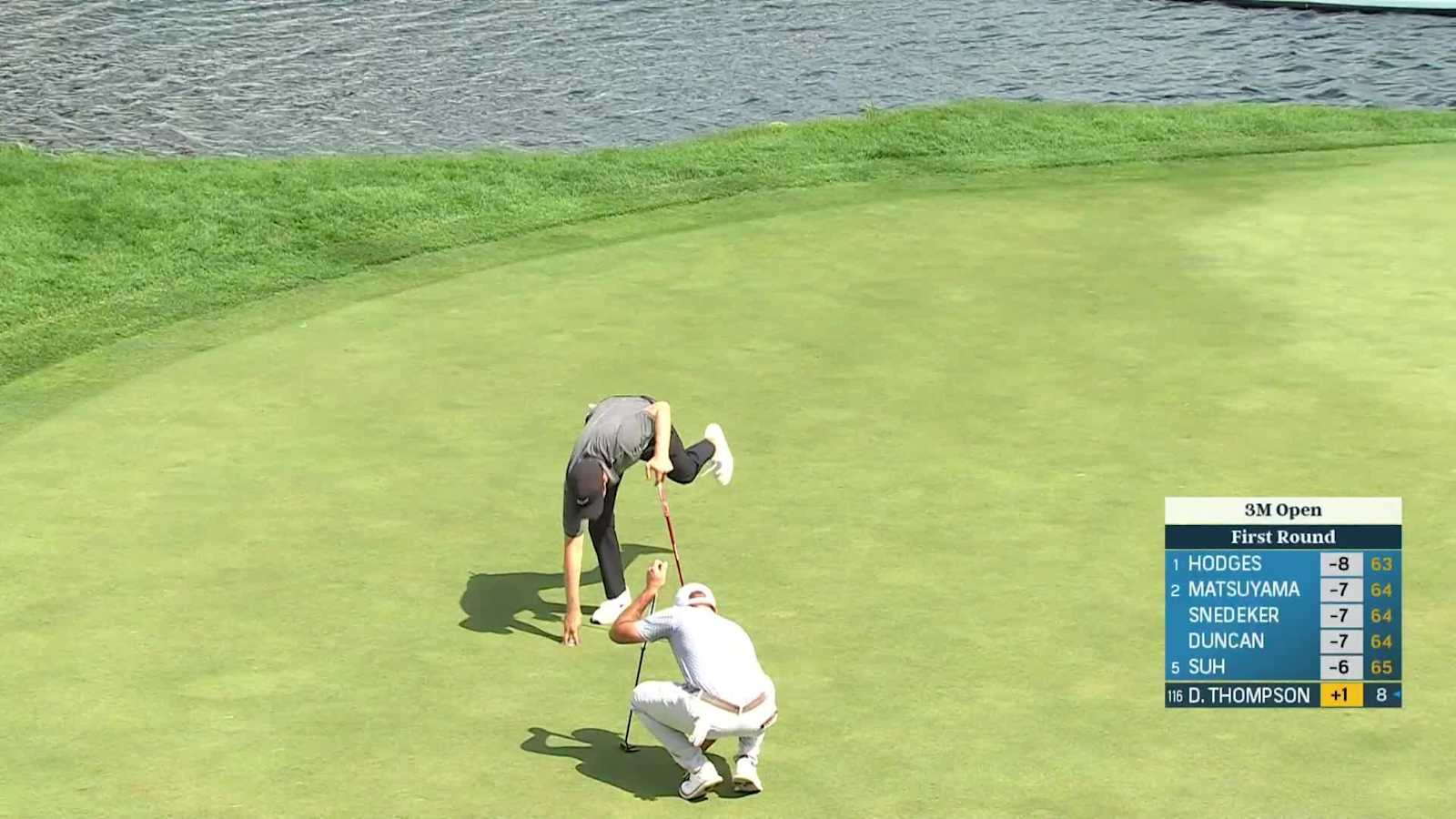 Davis Thompson makes birdie on No. 18 at 3M Open