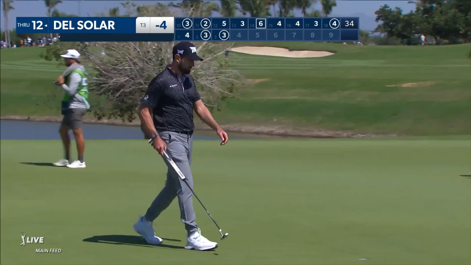 Cristobal Del Solar drains a 43-foot birdie putt at Mexico Open