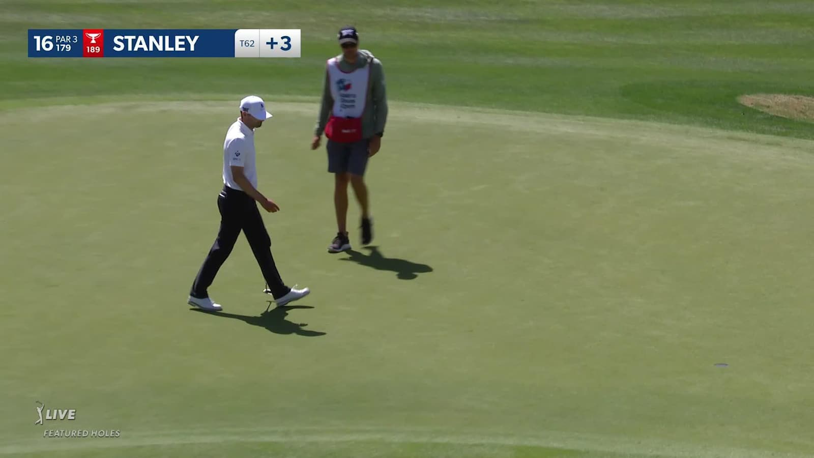 Kyle Stanley drains a 22-foot birdie putt at Valero