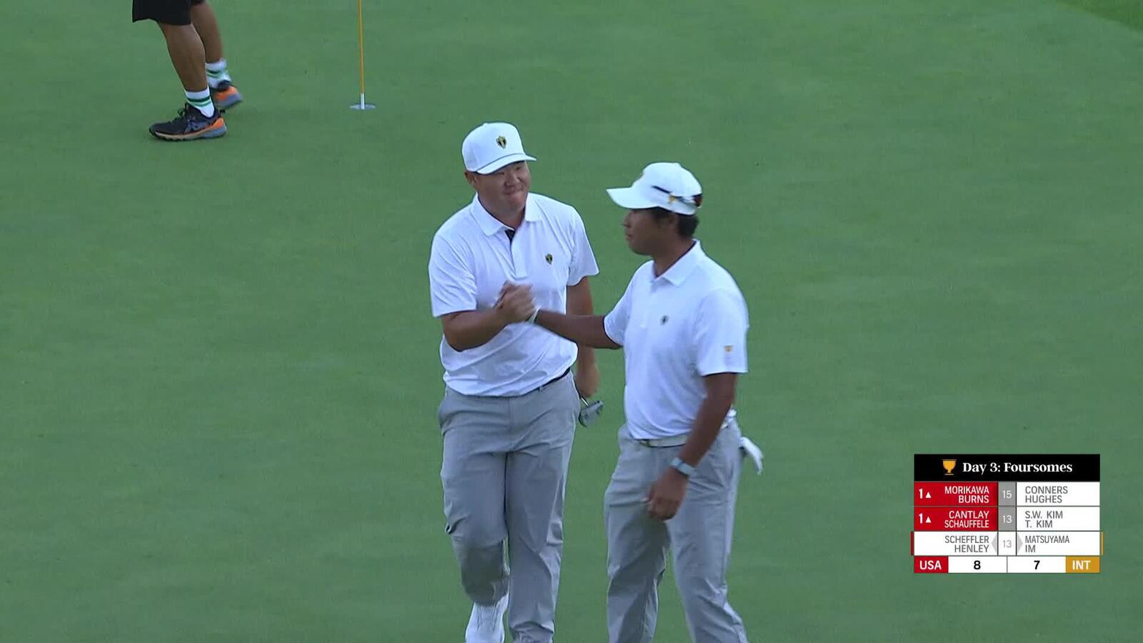 Sungjae Im’s 18-foot par save avoids deficit at Presidents Cup