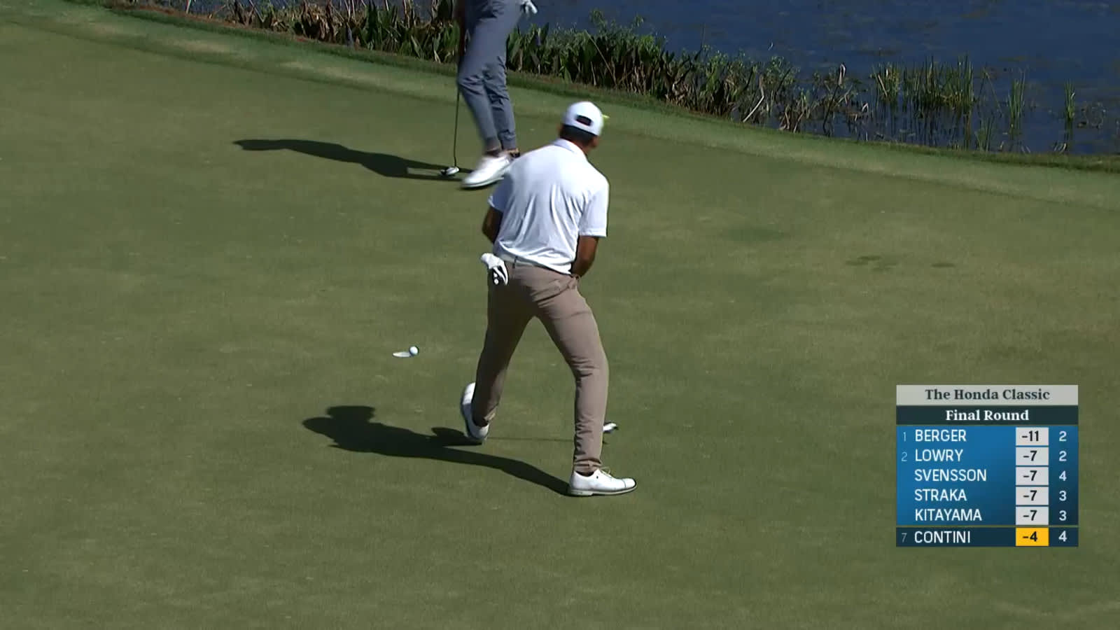 Martin Contini makes short birdie putt at Honda