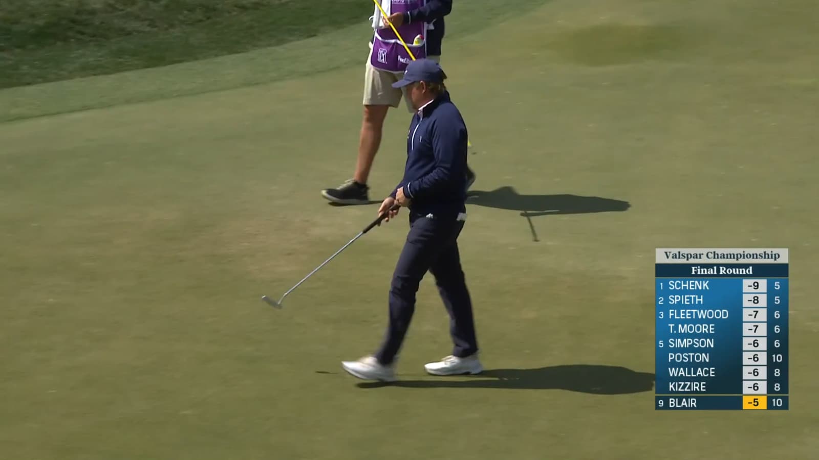 Zac Blair drains 28-foot birdie putt on at Valspar