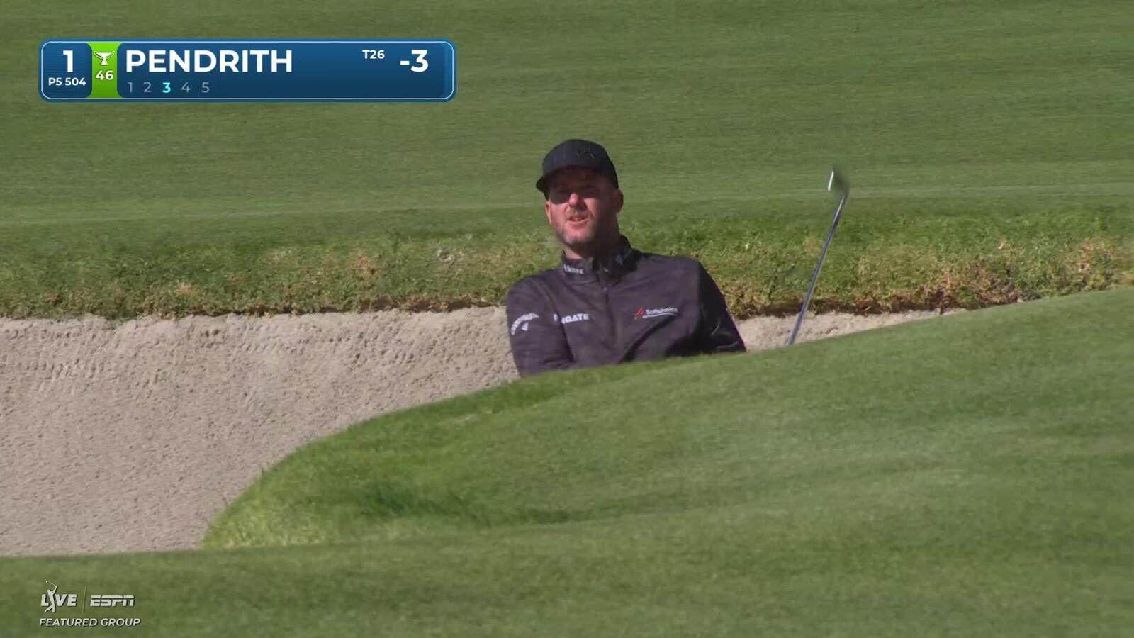 Taylor Pendrith sinks 6-foot birdie putt on No. 1 at The Genesis