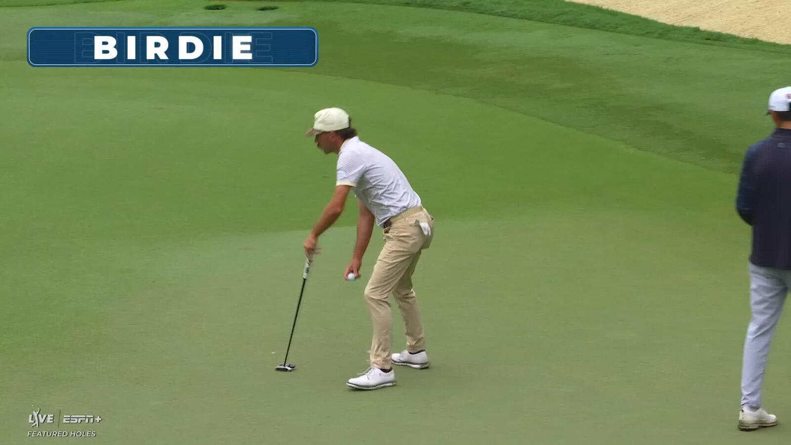 Chandler Phillips makes birdie on No. 3 at Wyndham