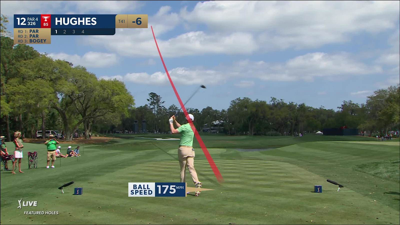 Mackenzie Hughes drives green and makes eagle putt at THE PLAYERS