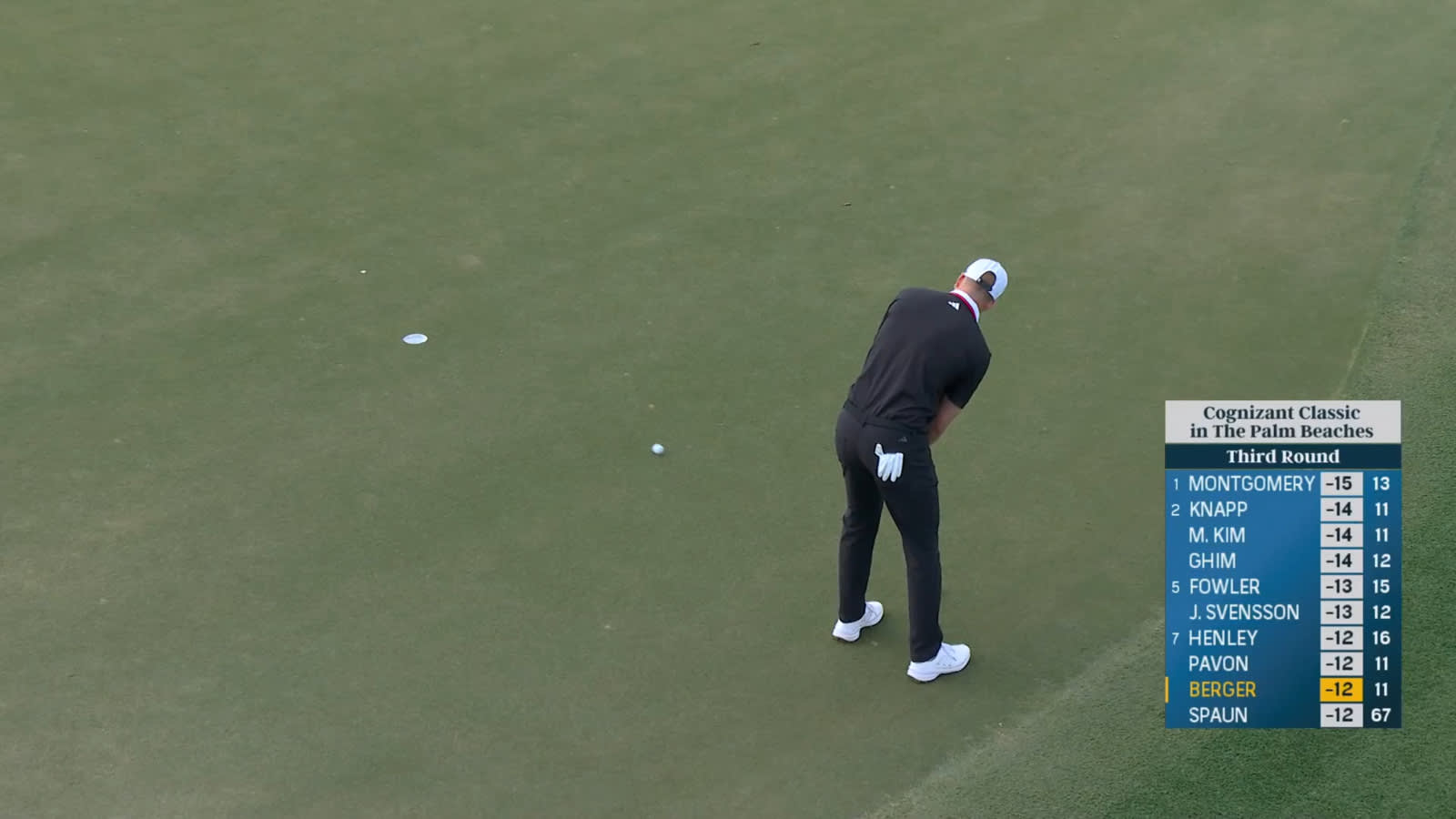 Daniel Berger makes birdie at Cognizant Classic