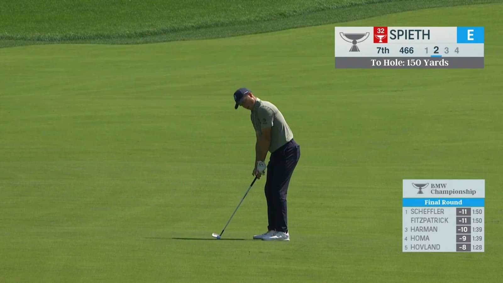 Jordan Spieth's approach leads to birdie at BMW Championship