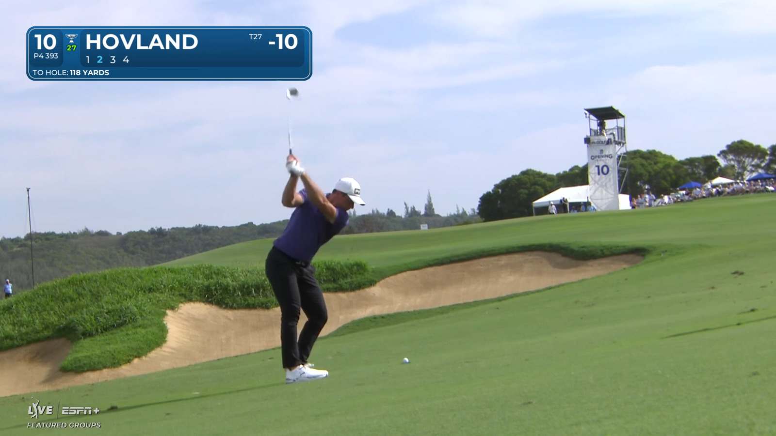 Viktor Hovland plays slope perfectly to set up birdie at The Sentry