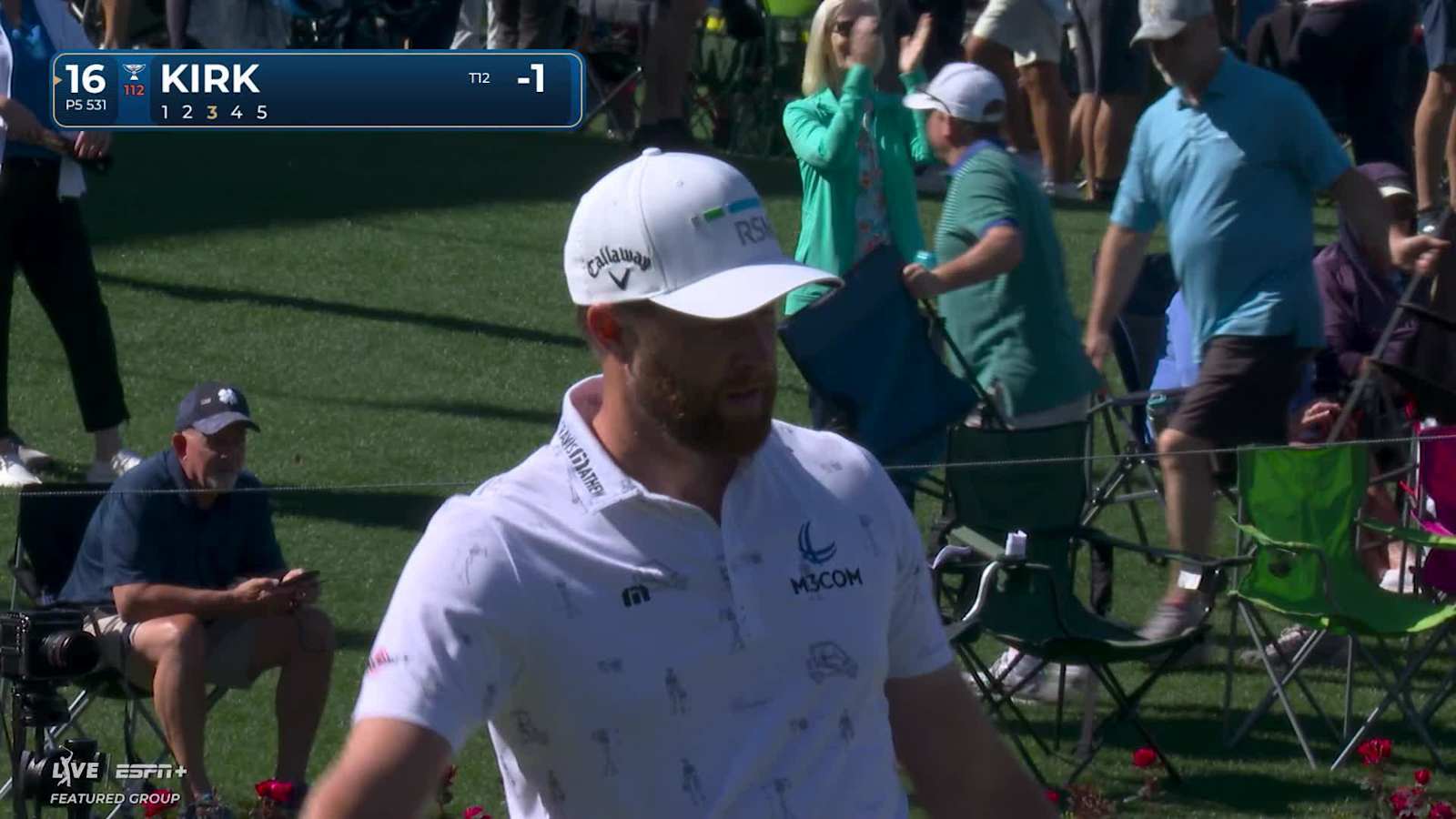 Chris Kirk sinks a 63-foot eagle putt on No. 16 at THE PLAYERS