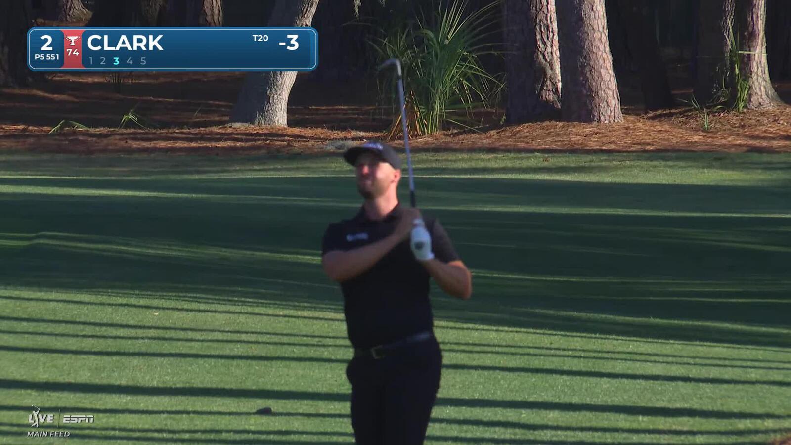 Wyndham Clark gets up-and-down from 65 yards for birdie on No. 2 at RBC Heritage