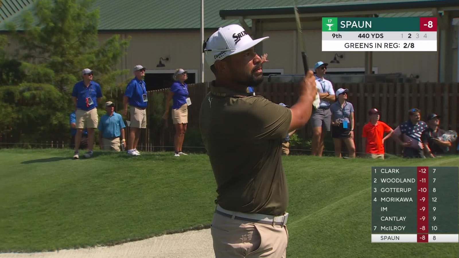 J.J. Spaun's 117-yard approach sets up birdie on No. 9 at BMW Championship