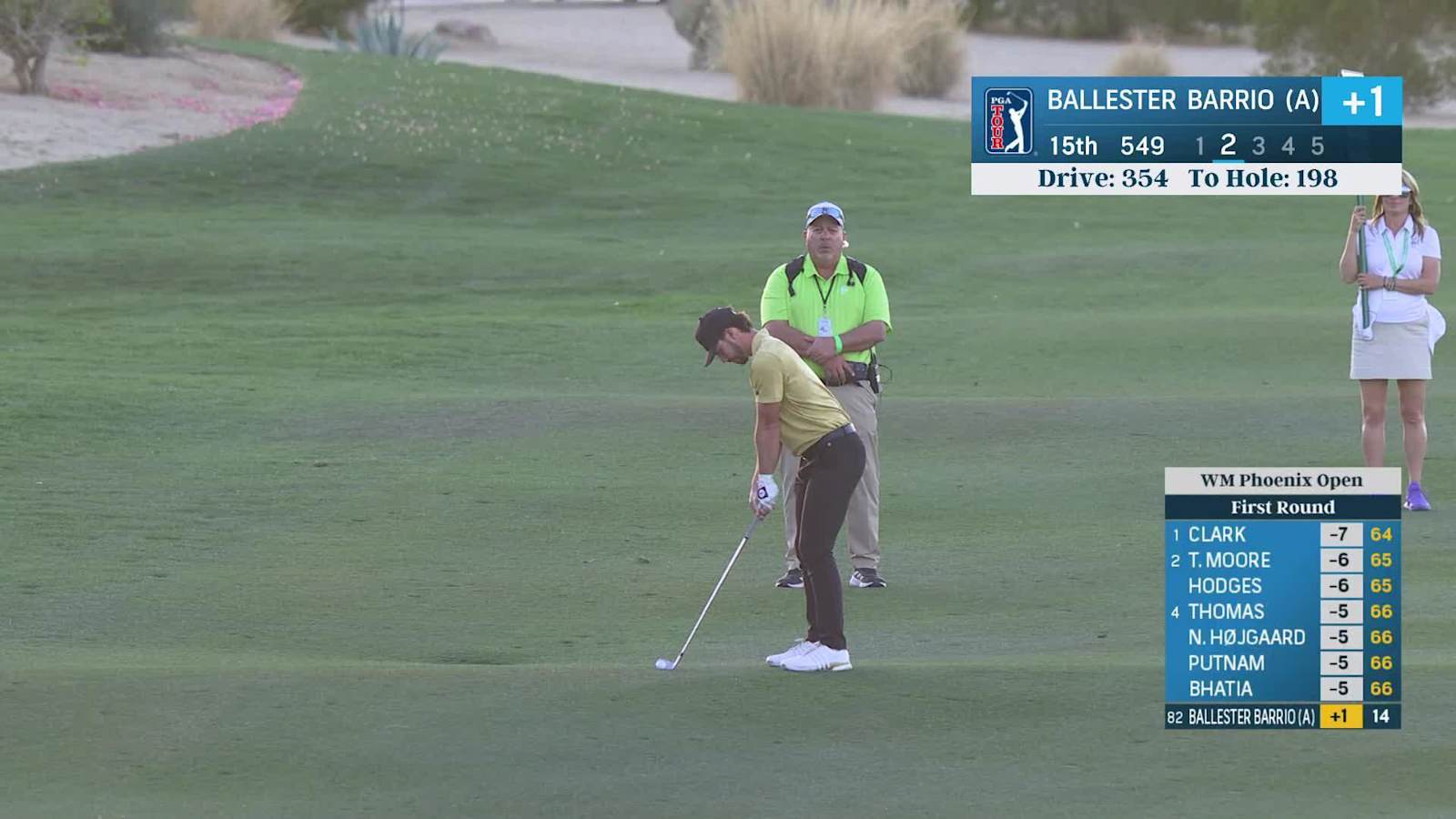 Jose Luis Ballester Barrio sticks it tight to set up birdie at WM Phoenix Open