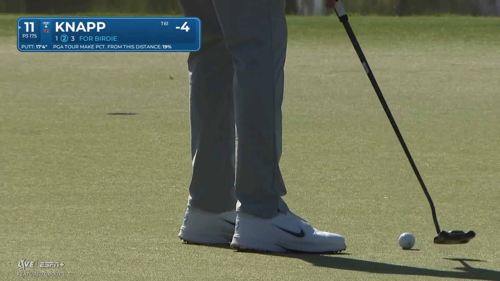 Jake Knapp holes 17-foot breaking birdie putt at Mexico Open