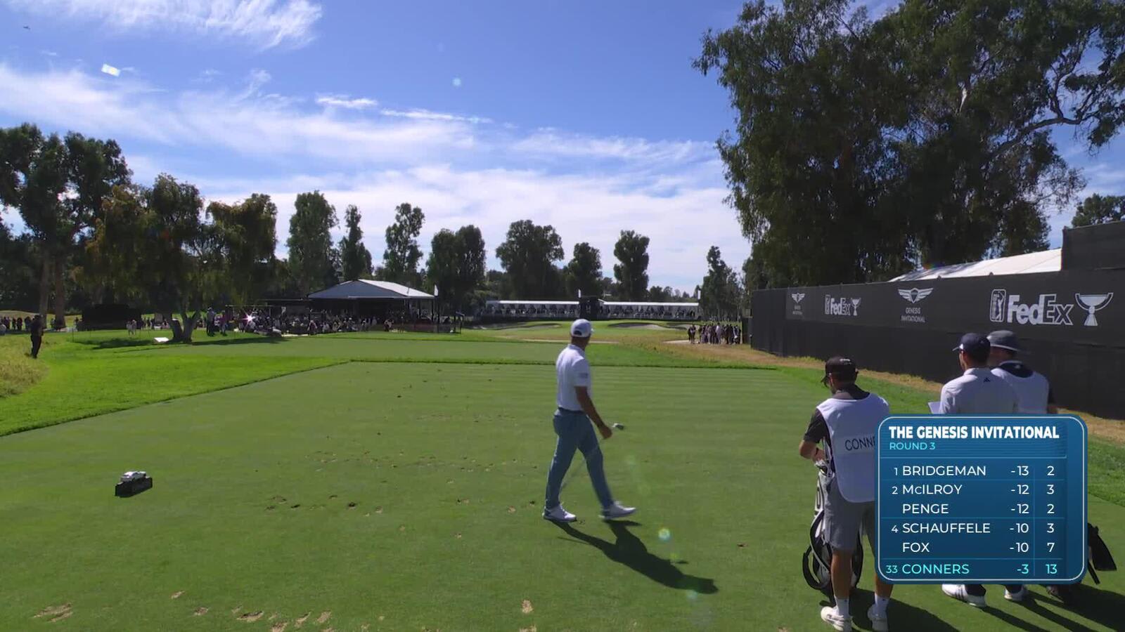 Corey Conners hits 194-yard drive to 2 feet, nearly aces No. 14 at The Genesis
