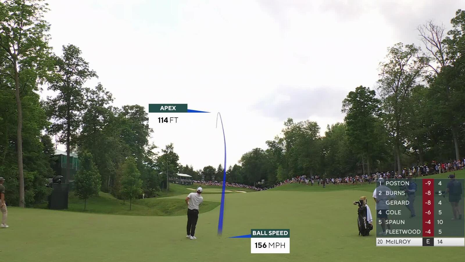 Rory McIlroy reaches par-5 No. 15 in two, makes birdie at the Memorial