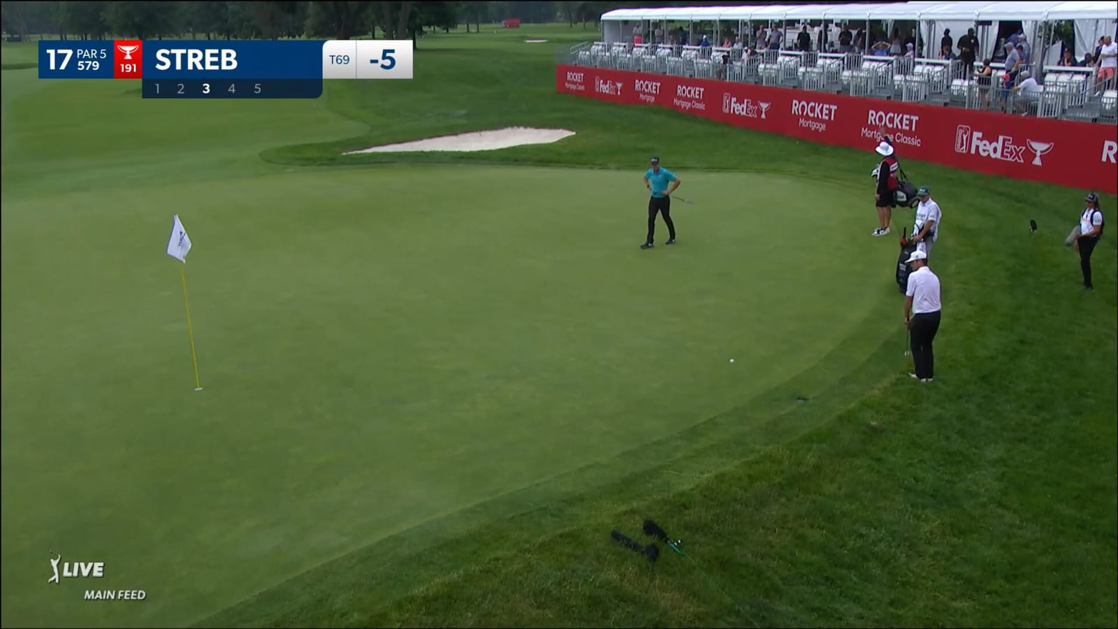 Robert Streb gets up-and-down for birdie at Rocket Mortgage