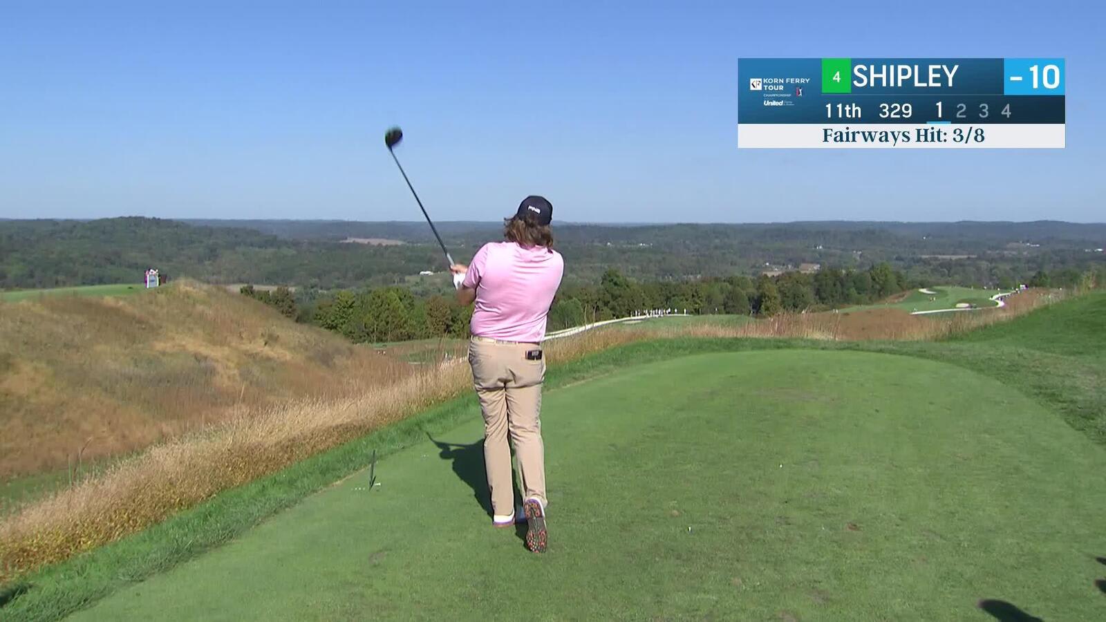 Neal Shipley makes birdie on No. 11 at Korn Ferry Tour Champ