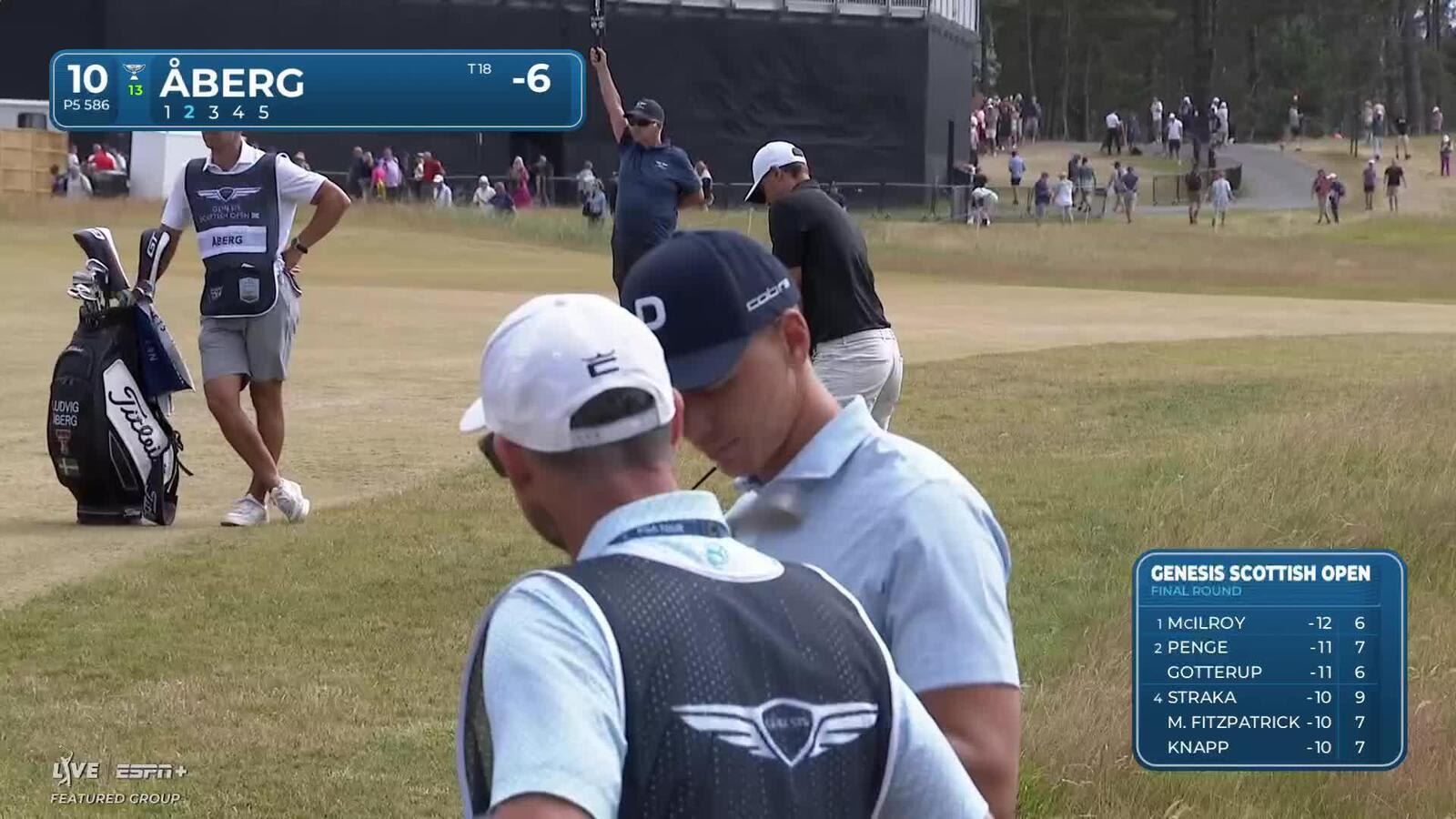 Ludvig Åberg makes birdie at Genesis Scottish Open