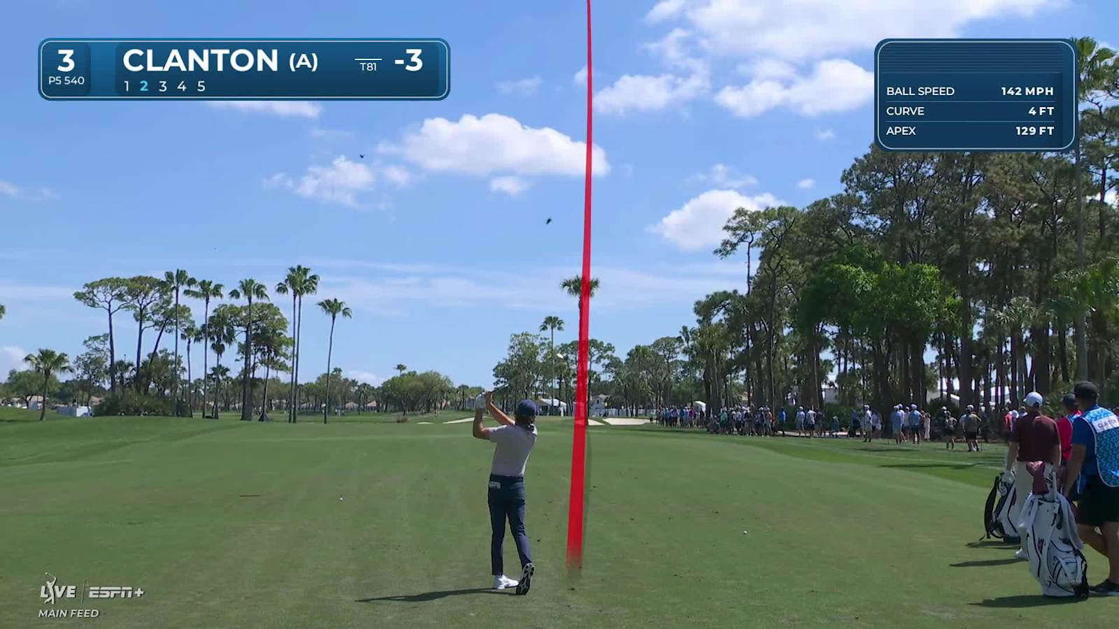 Luke Clanton reaches green in two leading to birdie at Cognizant Classic