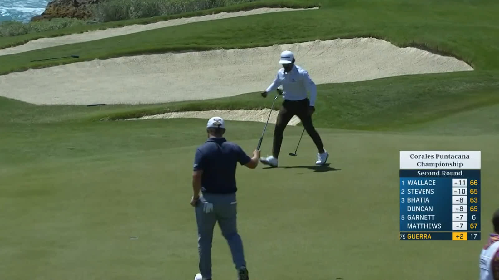 Juan Jose Guerra rolls in birdie putt at Corales Puntacana