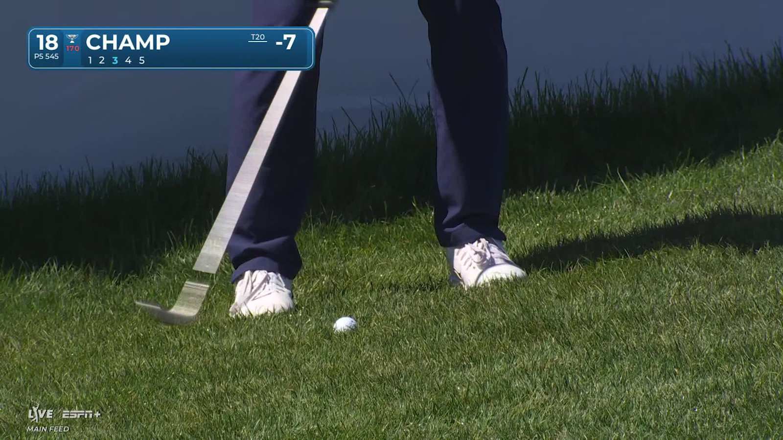 Cameron Champ's approach from the rough leads to birdie at THE CJ CUP