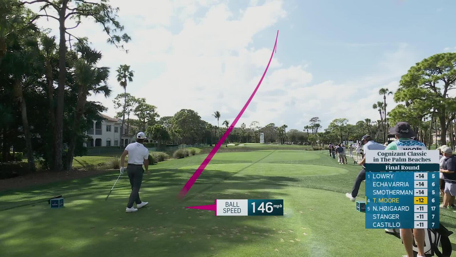 Taylor Moore hits 237-yard tee shot to 12 feet, makes birdie on No. 7 at Cognizant Classic