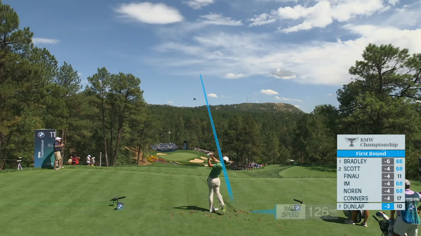 Nick Dunlap sticks tee shot, which leads to birdie at BMW Championship
