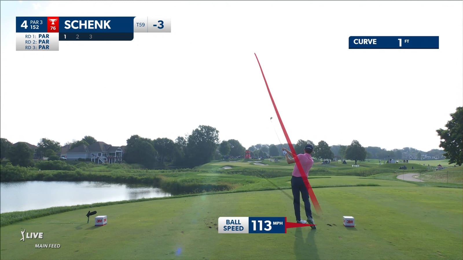 Adam Schenk sticks tee shot to set up birdie at 3M Open