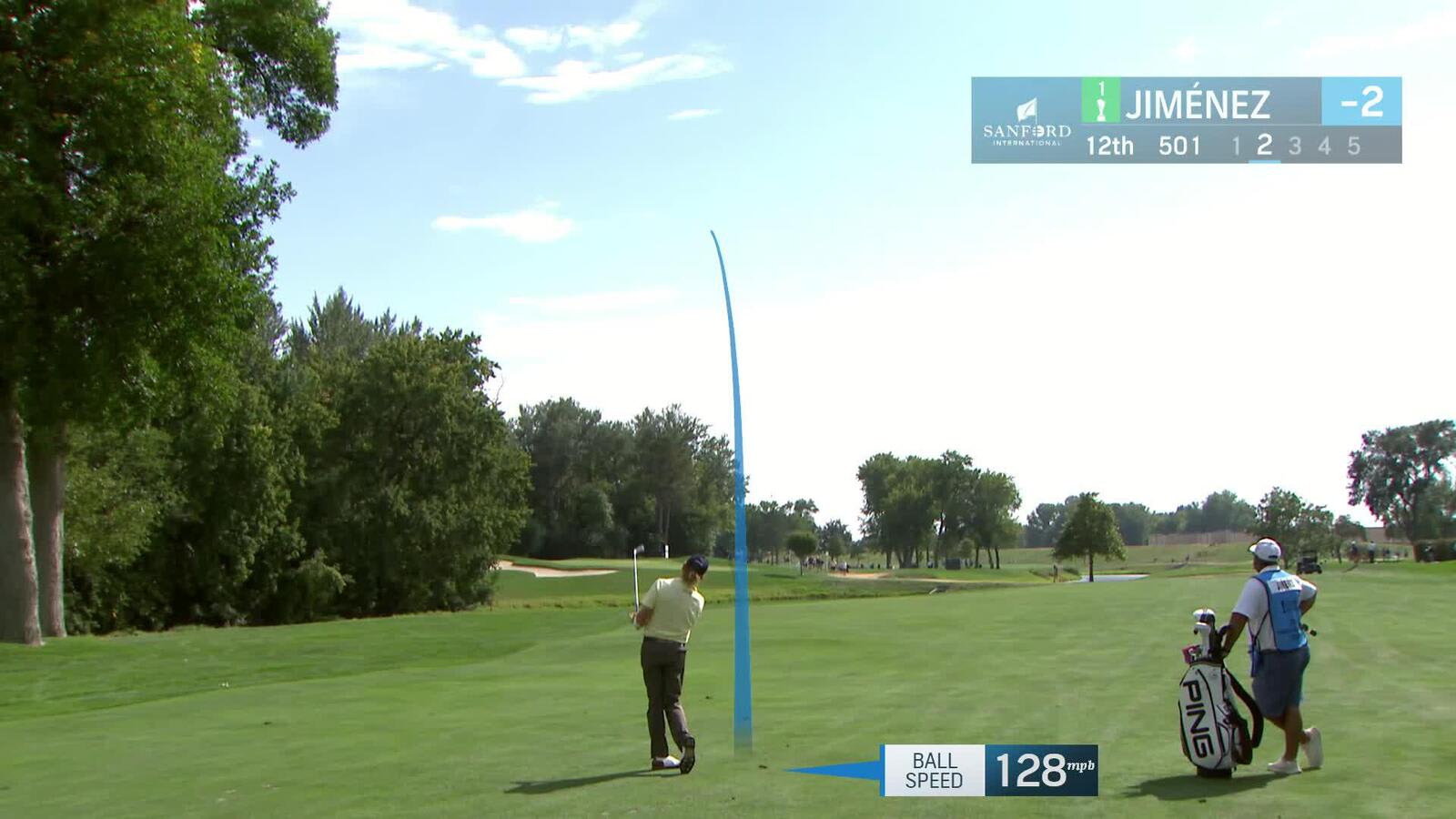Miguel Angel Jiménez makes eagle putt on No. 12 at Sanford International