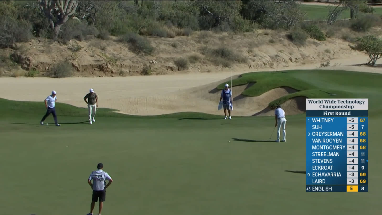 Harris English drains long-range birdie putt at World Wide Technology