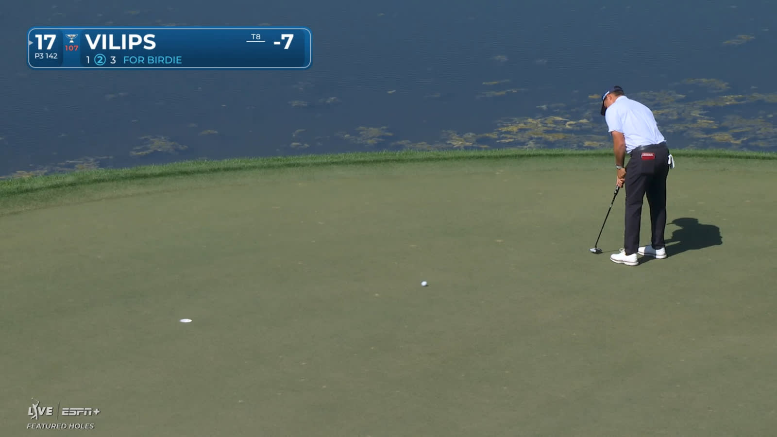 Karl Vilips holes 14-foot birdie putt at Cognizant Classic