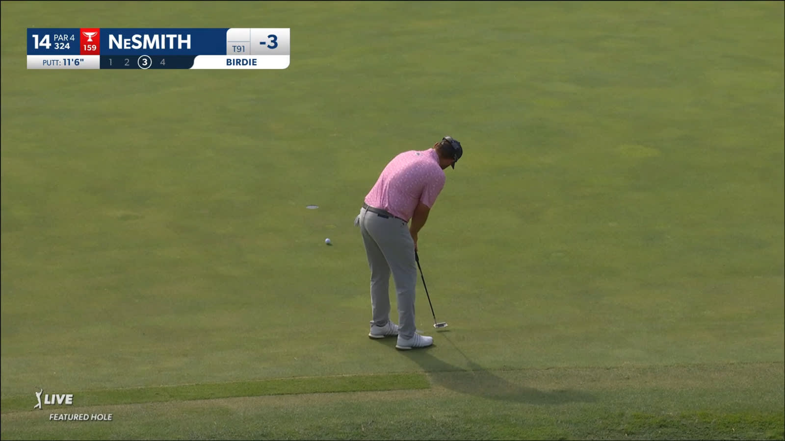 Matthew NeSmith makes 11-foot birdie putt at THE CJ CUP