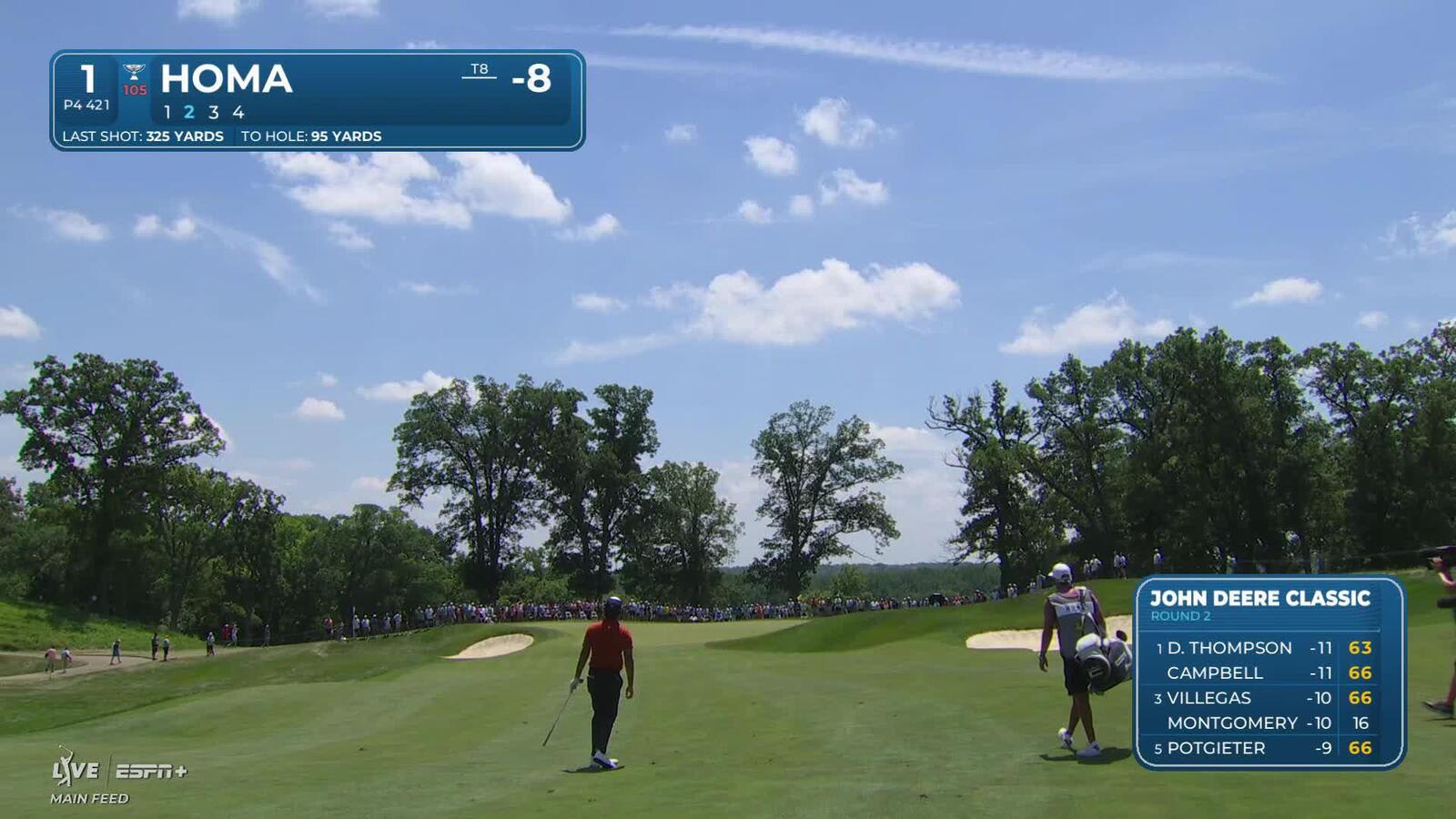 Max Homa sinks a 21-footer to begin day with birdie at John Deere