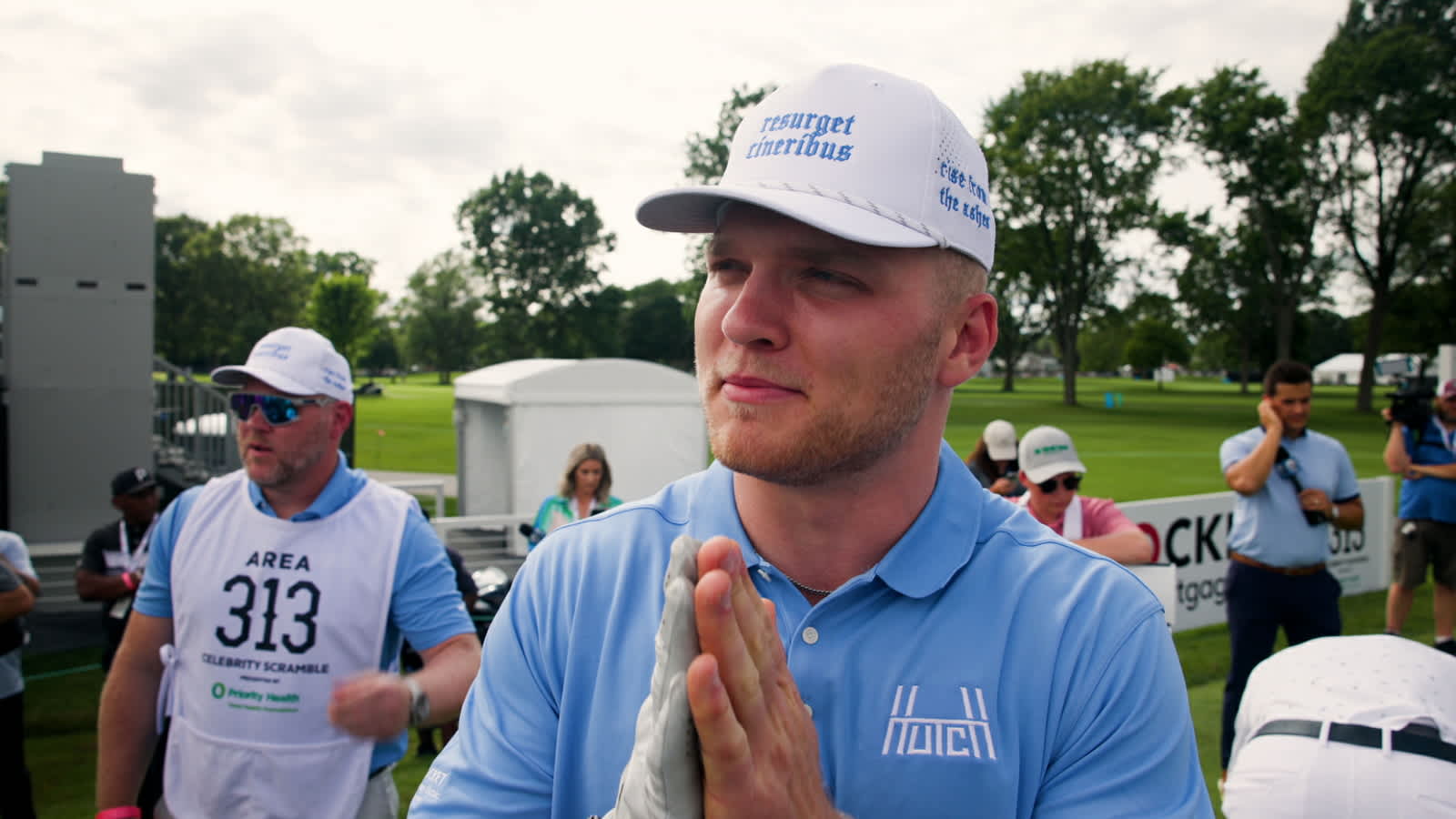 Aidan Hutchinson mic’d up at Area 313 Celebrity Scramble Challenge