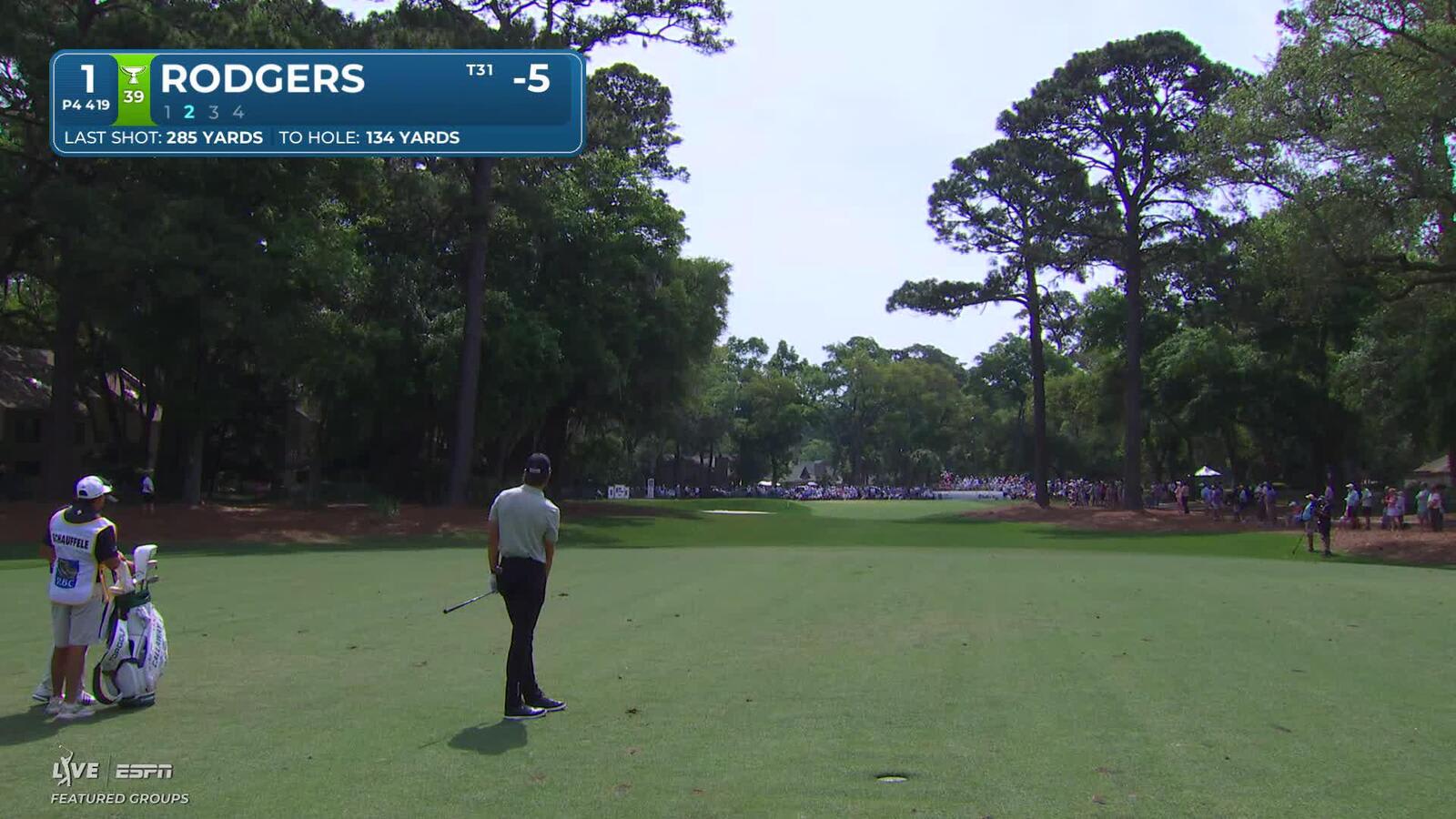 Patrick Rodgers's 135-yard approach sets up birdie on No. 1 at RBC Heritage