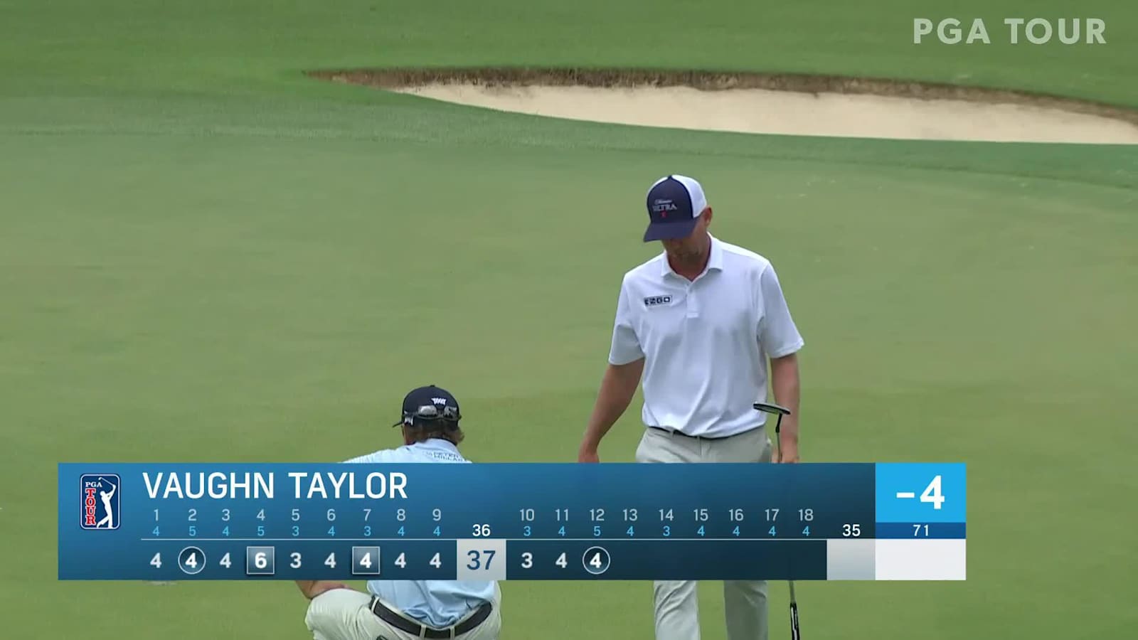 Vaughn Taylor makes up-and-down birdie from sand trap at Palmetto Championship 