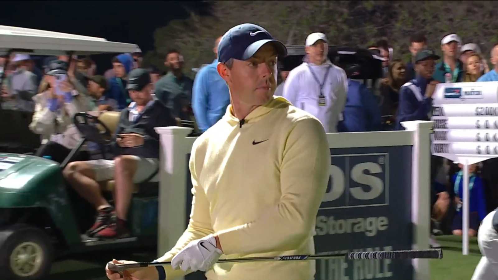 Rory McIlroy uses slope to set up a birdie at Capital One’s The Match