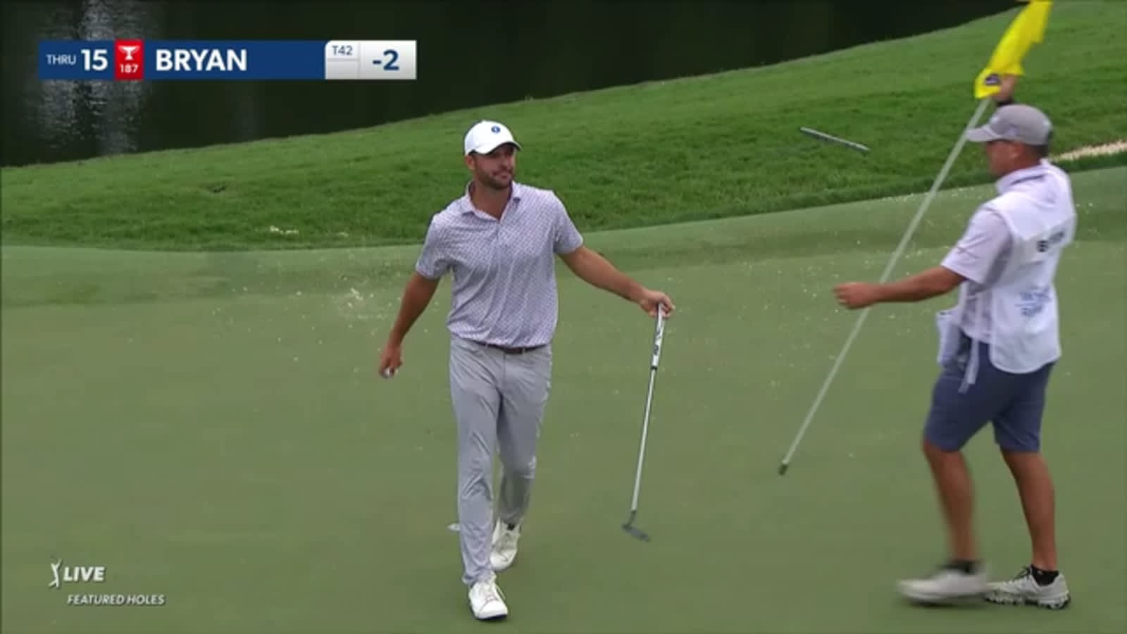 Wesley Bryan reaches in two leading to birdie at Wyndham