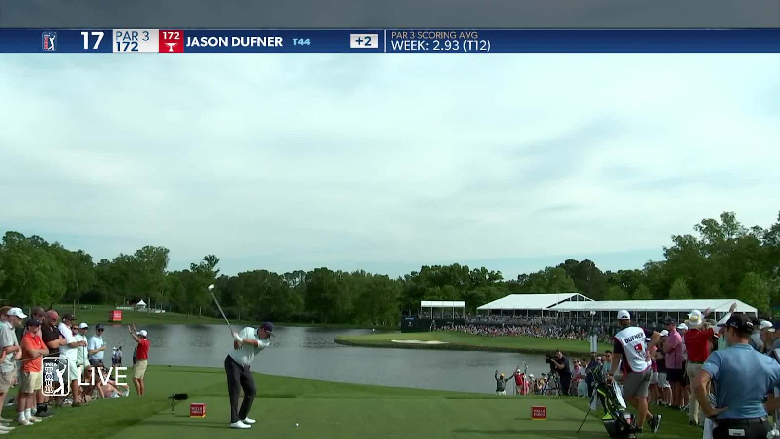 Jason Dufner makes birdie on No. 17 in Round 4 at Wells Fargo