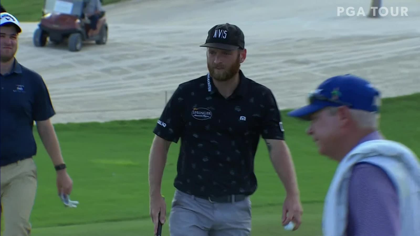 Tyler McCumber makes birdie on No. 7 at Corales Puntacana
