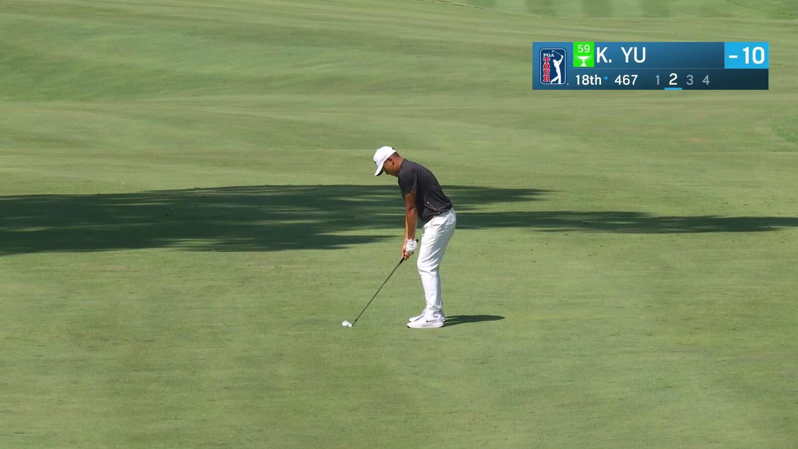 Kevin Yu makes birdie on No. 18 at John Deere