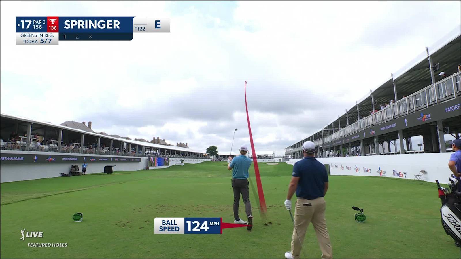 Hayden Springer goes right over the flag to set up birdie at CJ CUP Byron Nelson