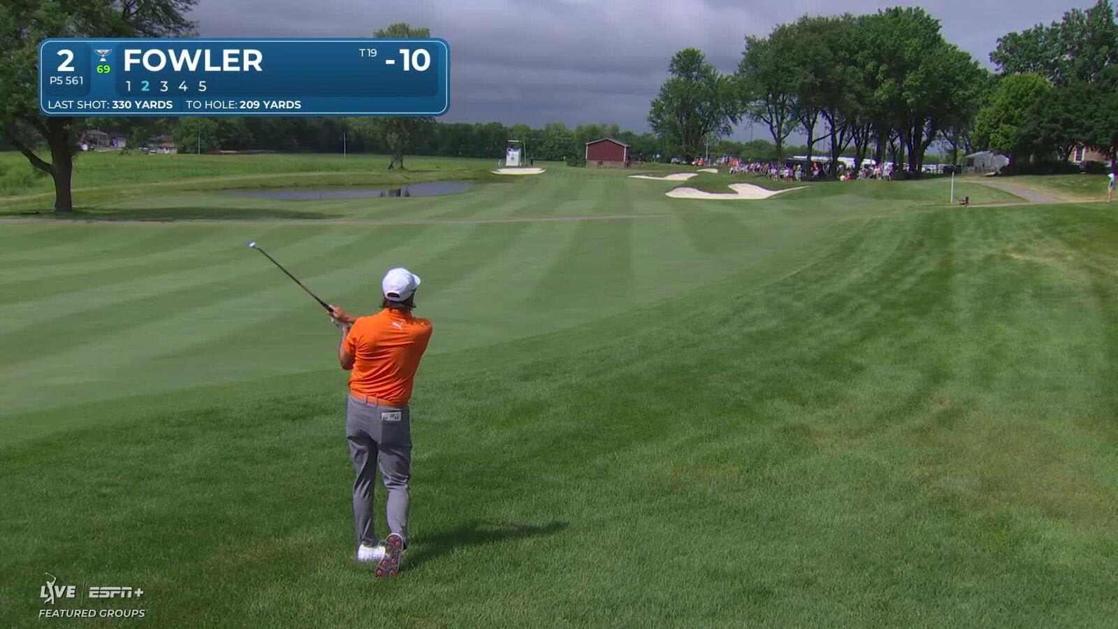 Rickie Fowler birdies par-5 second hole at John Deere